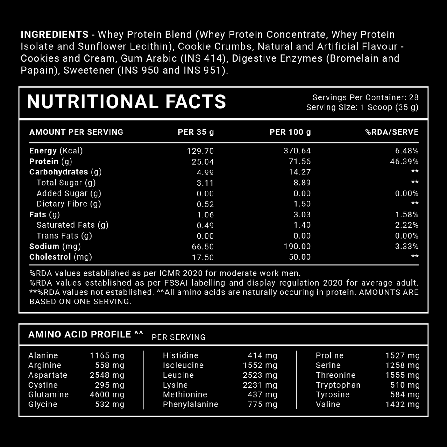 Mission Muscle Whey Protein | 1kg (2.2 lbs) | Cookies and Cream Flavour