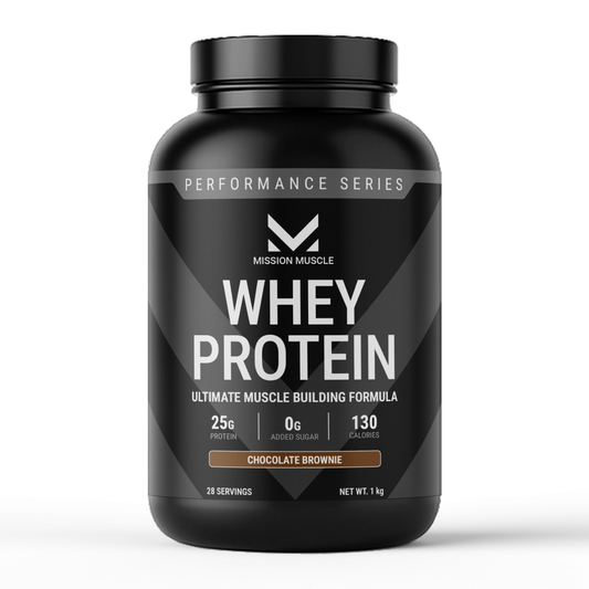 Mission Muscle Whey Protein | 1kg (2.2 lbs) | Chocolate Brownie Flavour