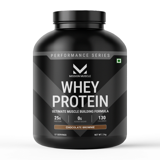 Mission Muscle Whey Protein | 2kg (4.4 lbs) | Chocolate Brownie Flavour