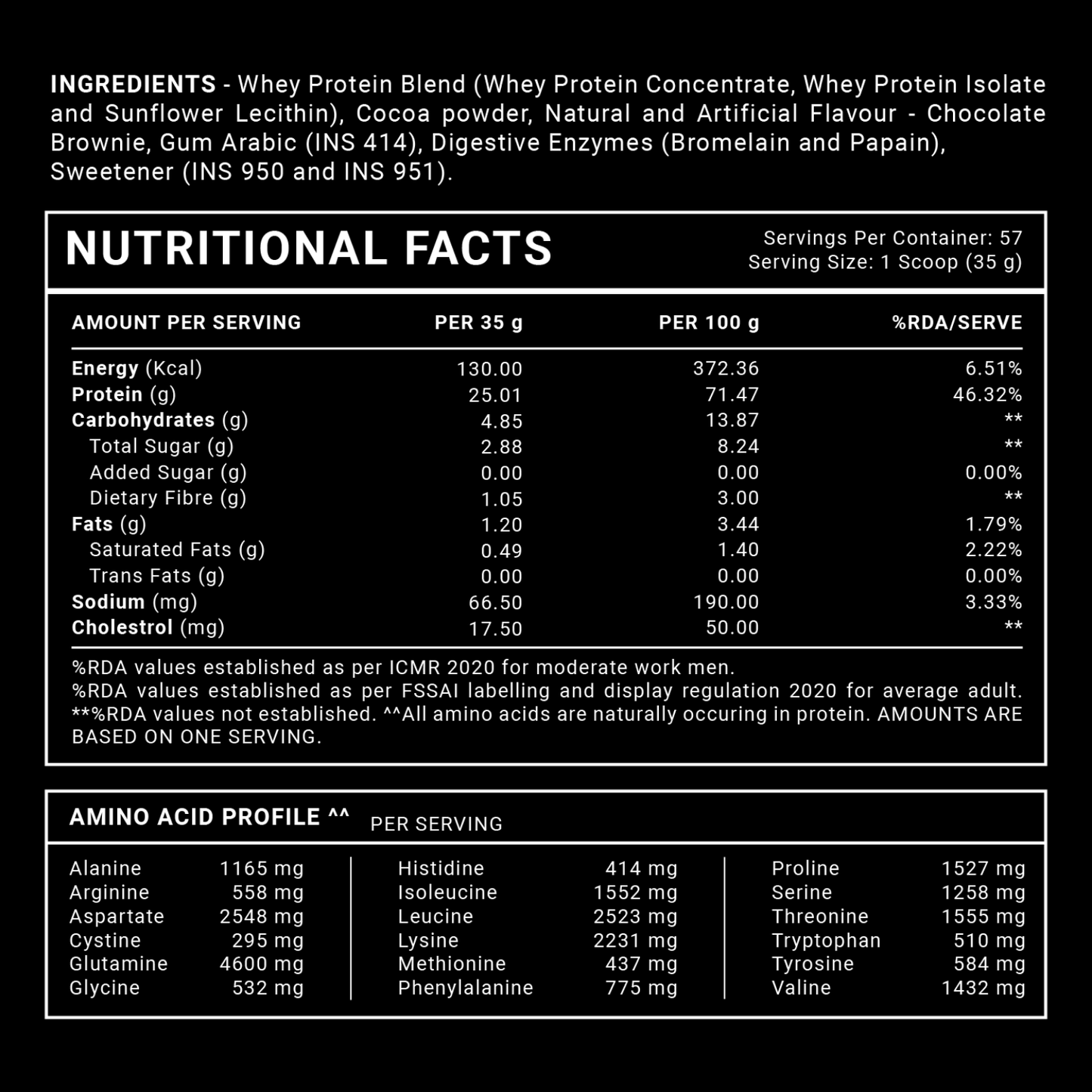 Mission Muscle Whey Protein | 2kg (4.4 lbs) | Chocolate Brownie Flavour