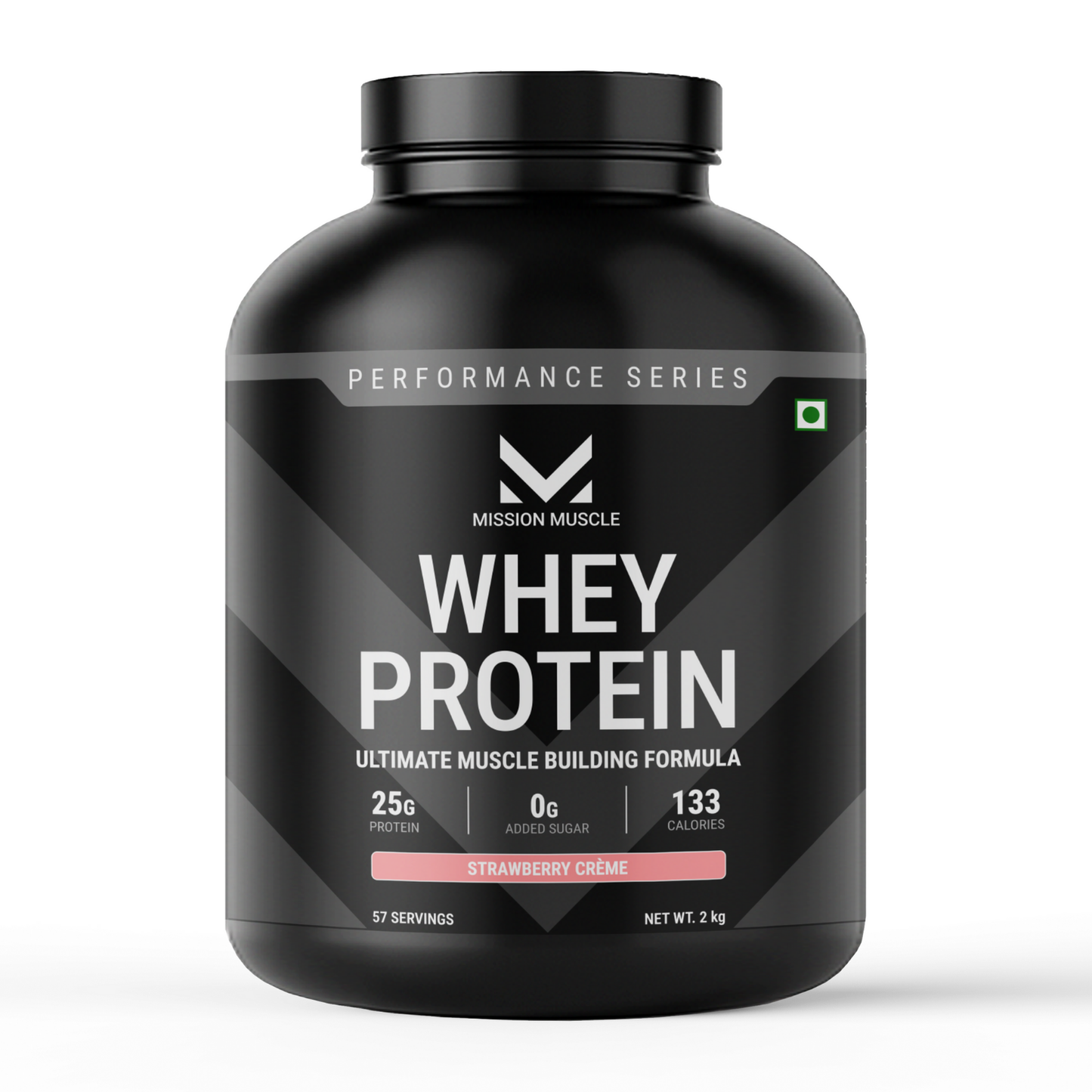 Mission Muscle Whey Protein | 2kg (4.4 lbs) | Strawberry Crème Flavour