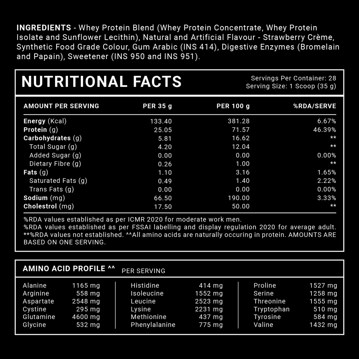 Mission Muscle Whey Protein | 1kg (2.2 lbs) | Strawberry Crème Flavour