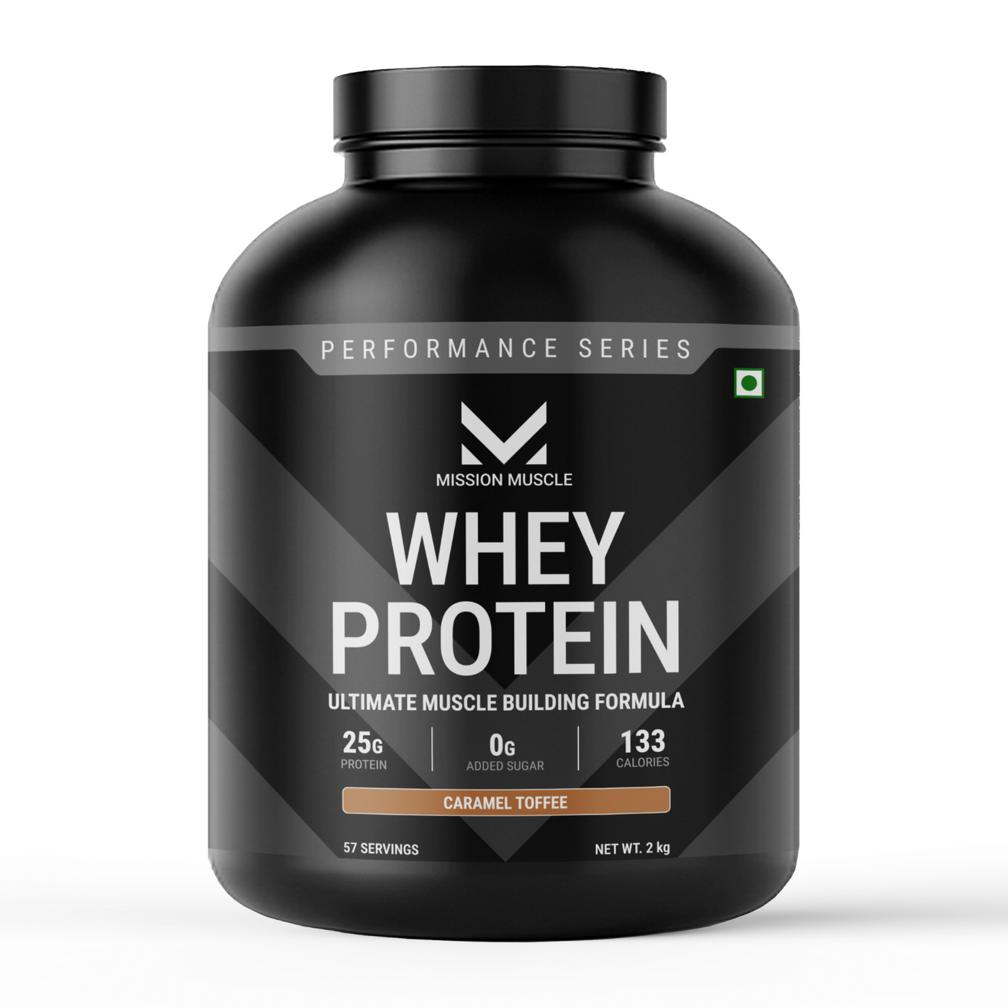 Mission Muscle Whey Protein | 2kg (4.4 lbs) | Caramel Toffee Flavour