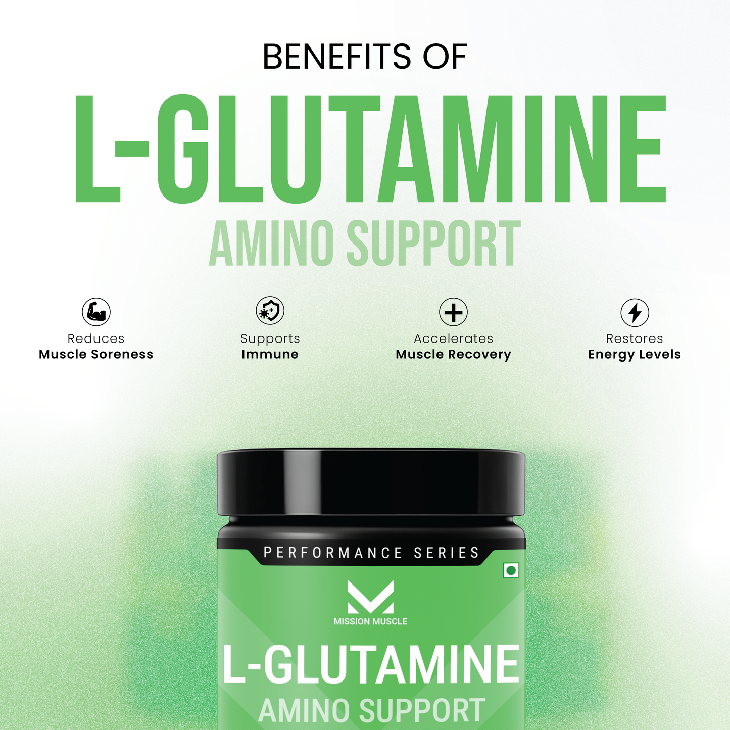 Mission Muscle L-Glutamine 250g (50 Servings)